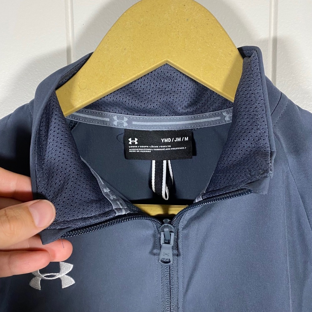 Under Armour Boys Squad Short Sleeve ¼ Zip Apparel Water Repellent Youth Medium - Picture 4 of 13